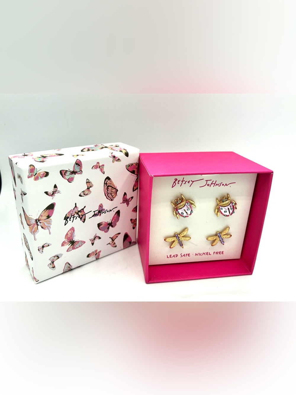 Betsey Johnson Ladybug & Dragonfly Earring Set - Picture 2 of 3
